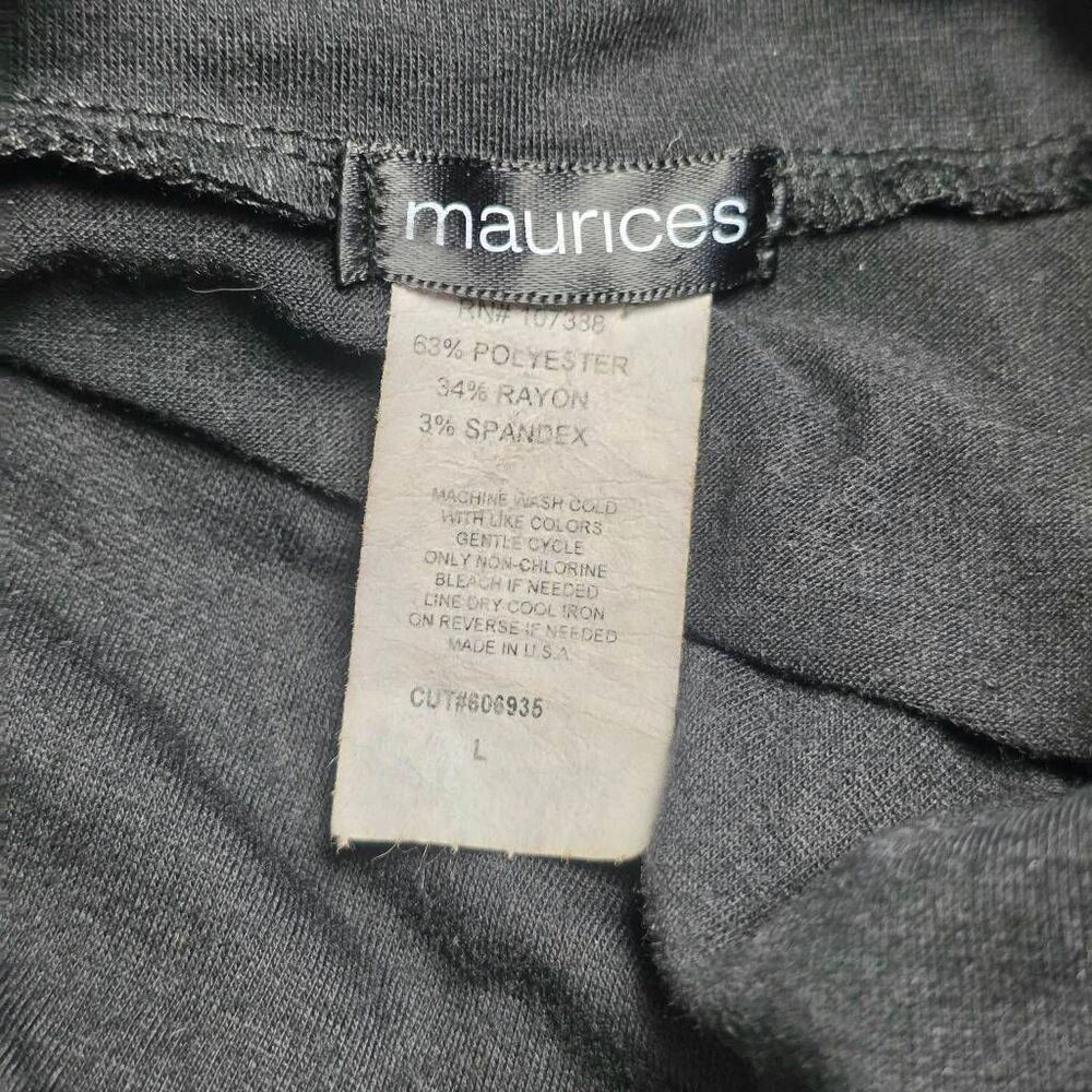 Maurices L Black Cowl Neck Button Top - Picture 8 of 9